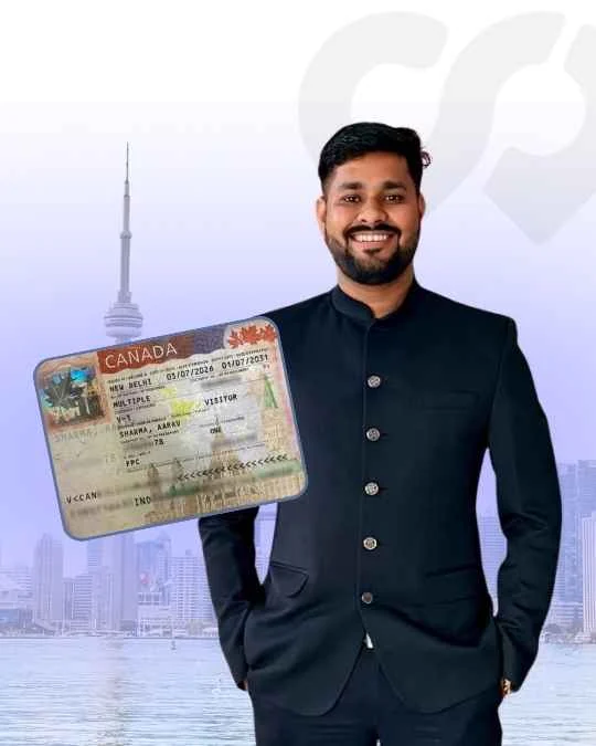 Aarav Sharam, Visitor visa approved