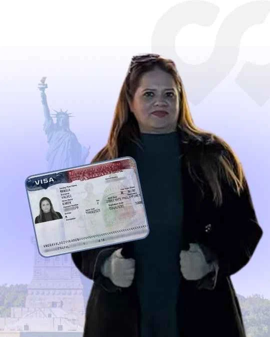 Karen Valdez, Visitor visa approved